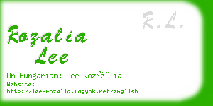 rozalia lee business card